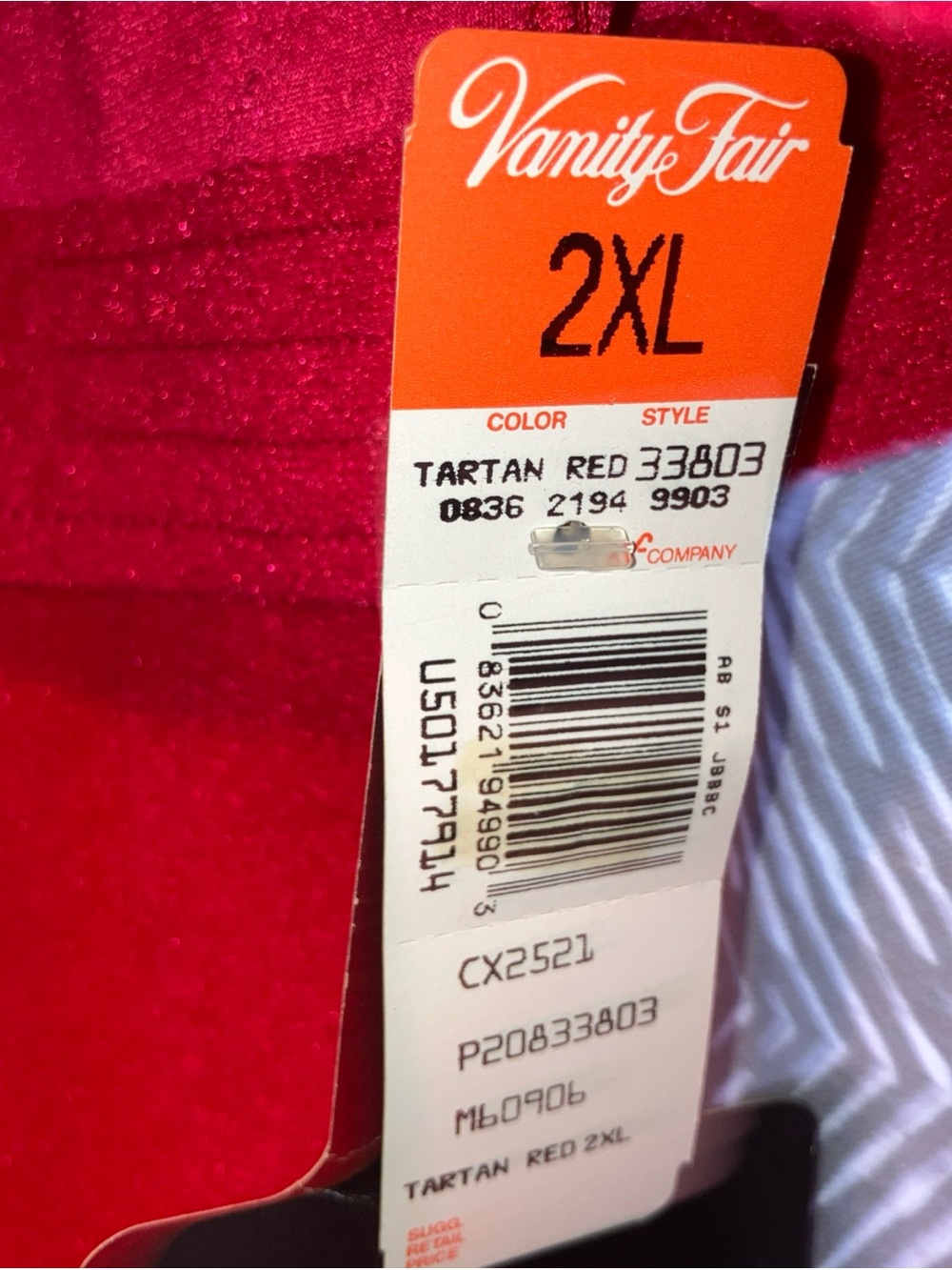Vtg Vanity Fair Velour Robe Red House Coat Medium Snap Buttons Pockets NWT 2XL - Picture 2 of 6